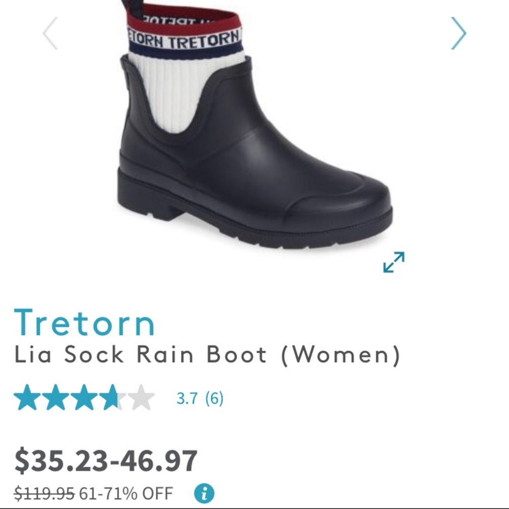 Tretorn Black Chelsea Rain Boots